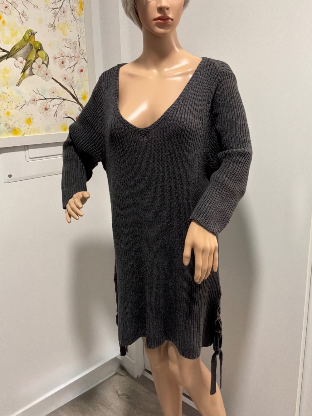Torrid Charcoal Grey Ribbed Knit Pullover Sweater - Plus size 2 / 2X